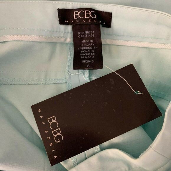 Vintage BCBG Flat Front Mid Rise Pants 8 Blue - Picture 5 of 5